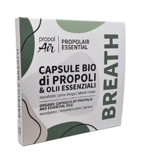 Gélules Bio Propolis + Huiles Essentielles (Eucalyptus, Pin de Montagne &amp;amp; Epicéa - 5 par paquet - Cartouches diffuseur Propolair)