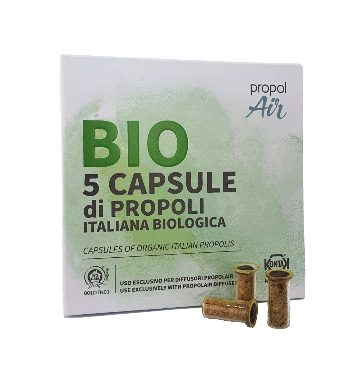 Organic Propolis Capsules (5 per package - Propolair diffuser cartridges)